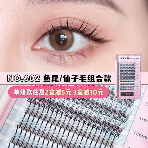 分段式单簇假睫毛鱼尾仙子毛自然