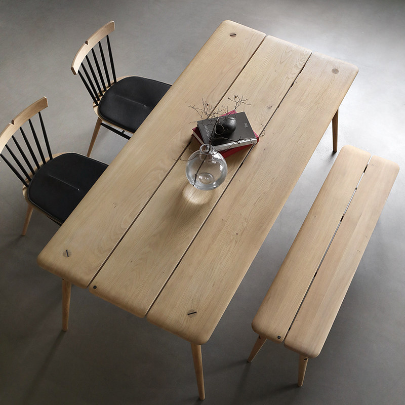 北欧表情/中古复古/英国root branch/mbok法国橡木长方形西餐桌