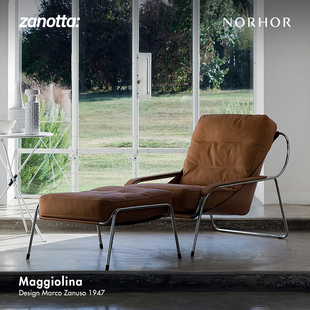 家具ZANOTTA 原装 进口 意大利正版 Maggiolina真皮休闲沙发椅