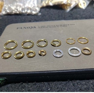 藏传佛珠手串小元素挂环铜环银环文玩配饰配珠6-12开口闭环圆圈