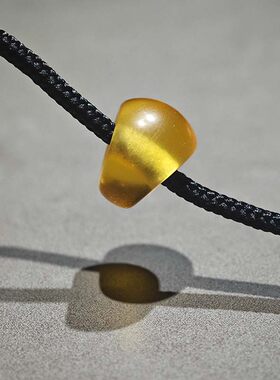 12MM天然黄水晶斜切猪大肠马蹄珠