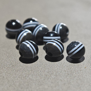 6MM天然个性双线一线药师玛瑙珠子散珠文玩配饰腰珠弟子珠隔珠diy