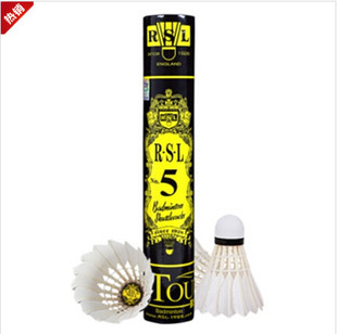 亚狮龙5号球 RSL NO.5 羽毛球 精选鸭毛天然软木球头 (RSL5号亚5)