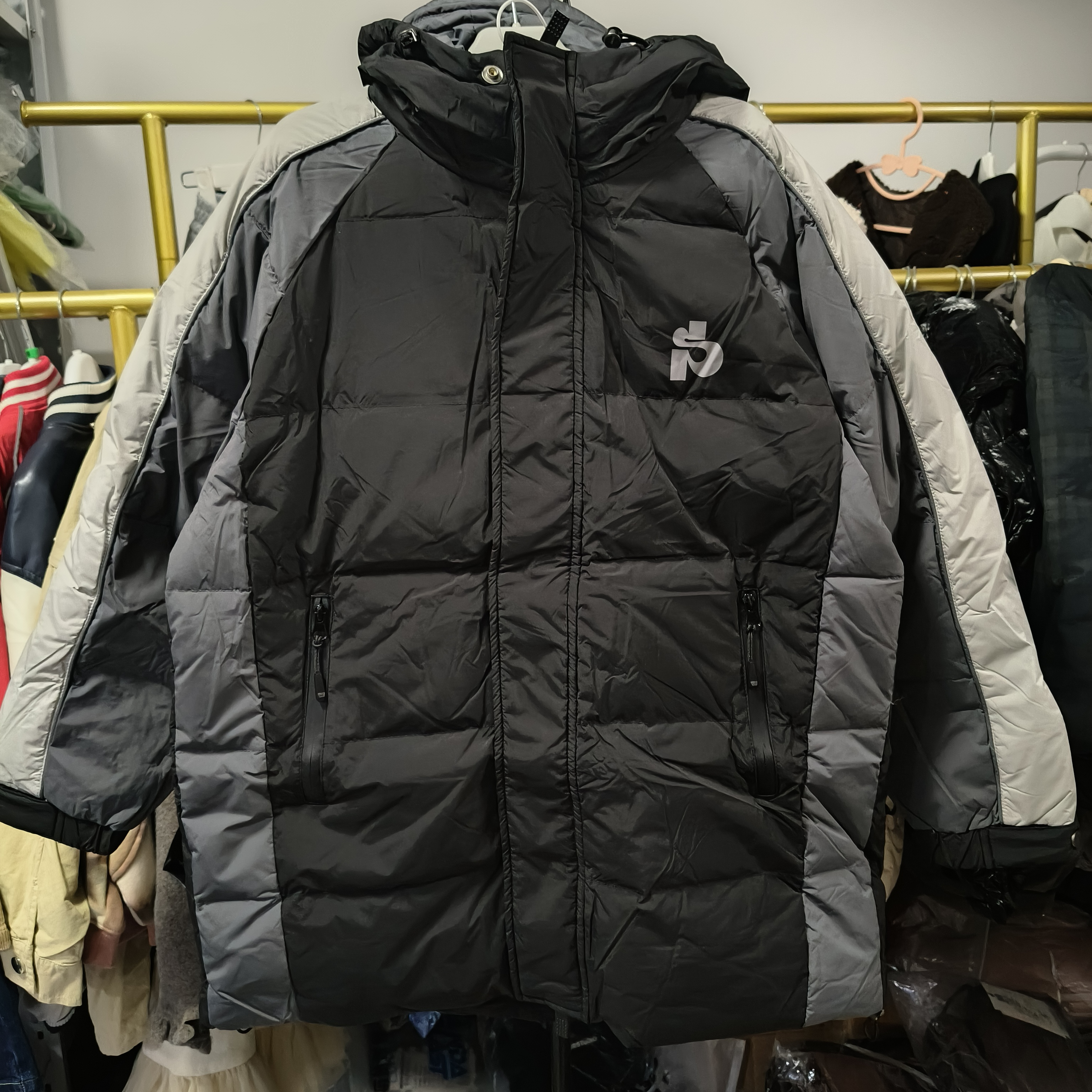 百系儿童冬季新款中长款羽绒服男童时尚加厚保暖男女款撞色羽绒服