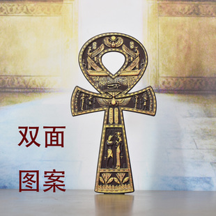 埃及十字架图腾安卡生命之符摆件伊西斯ankh手办双面图案文创饰品