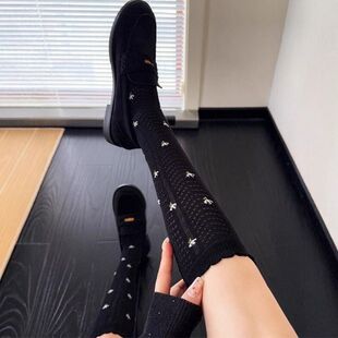 袜子女春秋款薄款连裤袜ins潮网红日系韩版字母学院风长袜子