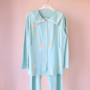 宜栖纯棉孕妇睡衣春夏季长袖薄款产后喂奶哺乳月子服怀孕期家居服