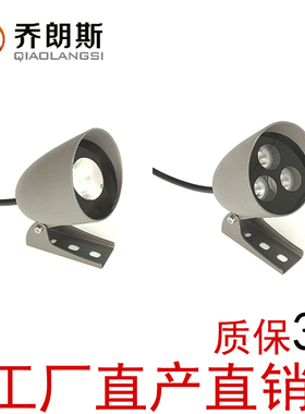LED户外防水子弹头小射灯3W屋顶瓦楞灯 花园庭院景观照树投光灯
