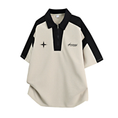 小众潮牌重磅宽松刺绣字母polo衫 短袖 T恤男女同款 dnnnnx美式 夏季