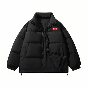 泰迪珍藏美式90鸭绒小众潮牌加厚保暖宽松立领羽绒服外套男女秋冬