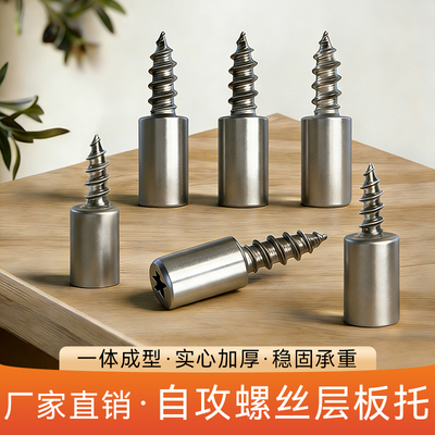 衣柜分层隔板固定器一体自攻螺丝支架实心加厚承重玻璃层板托板钉