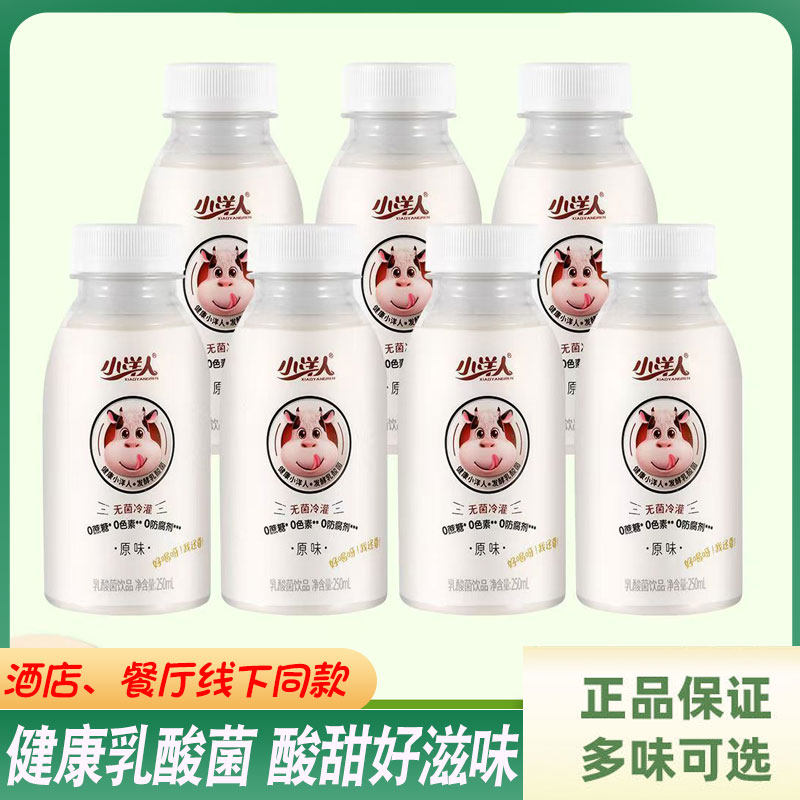 小洋人乳酸菌原味250ml*15瓶整箱发酵乳酸菌饮品原味0蔗糖0防腐剂
