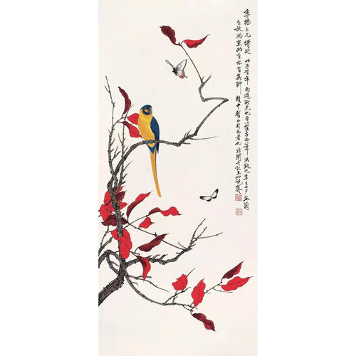 苏绣DIY套件材料包 日常花卉花鸟 红叶鹦鹉等 40*100CM 特价包邮