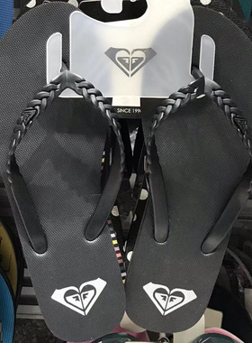 现货ROXY2025夏季新款黑色凉拖鞋女简约时尚百搭仙女风人字拖