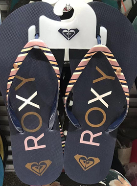 现货ROXY2025夏季新款防滑防臭凉拖鞋女时尚黑色百搭仙女风人字拖