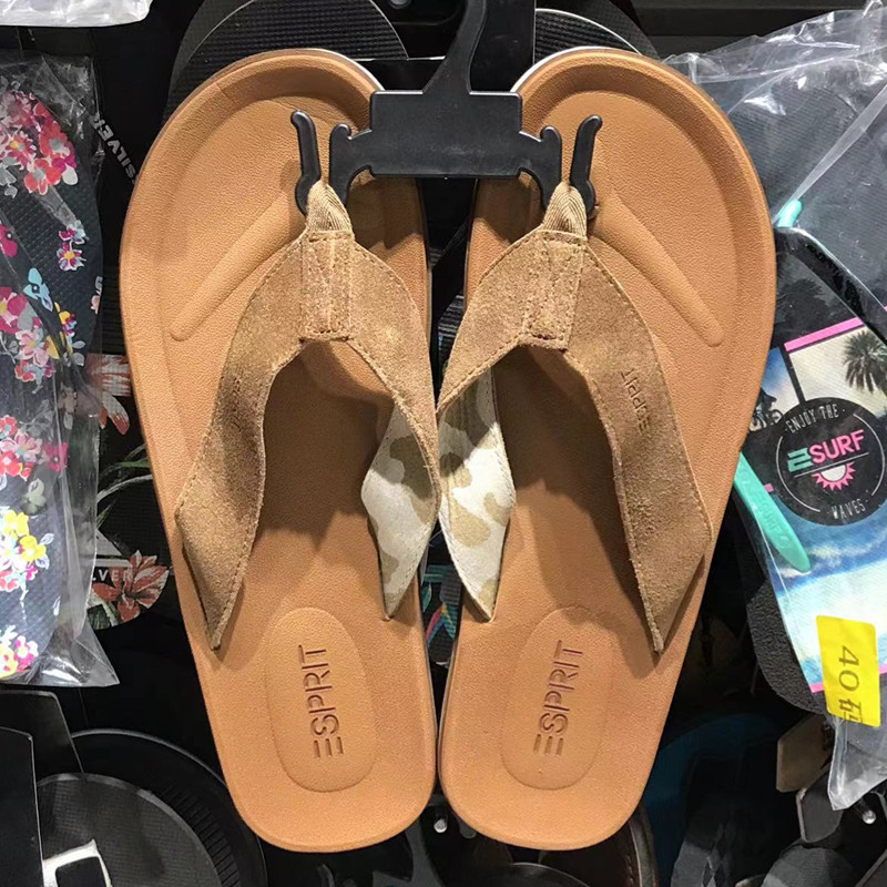 现货ESPRIT2026新款夏季男士布带柔软人字拖日常休闲外穿凉拖