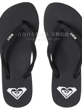现货ROXY2025夏季新款黑色凉拖鞋女简约时尚百搭仙女风人字拖