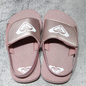 ROXY 现货新款夏季女童透气凉拖平跟拖鞋休闲防滑一字拖纯色