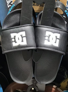 现货DC包邮2026夏季新款男童黑色平跟凉拖防滑防臭休闲透气一字拖