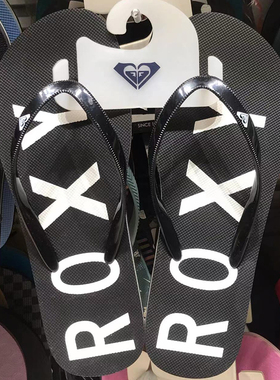 现货ROXY2025夏季新款黑色凉拖鞋女简约时尚百搭仙女风人字拖