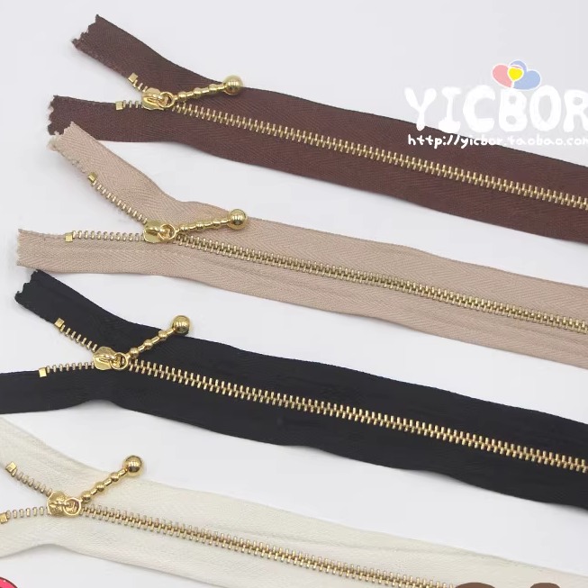 金色水滴头diy25/30/40拉链