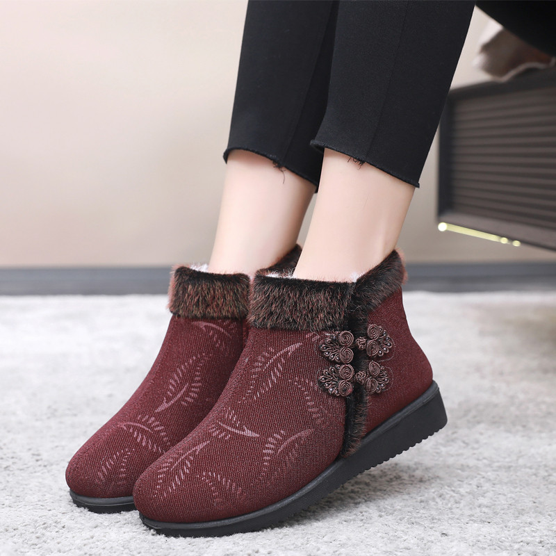 冬季老北京布鞋女棉靴女保暖加绒羊毛老太太奶奶鞋防滑软底妈妈鞋,女鞋,时尚雪地靴,淘宝优惠券,粉丝福利购,淘宝优惠卷