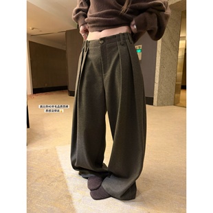 高订37羊毛西裤 长裤 重工立体垂感西装 阔腿裤 女秋冬 裤 superniniyy