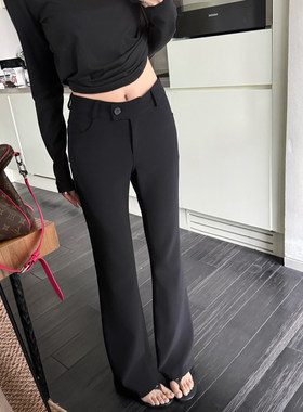 superniniyy 筷子腿超模裤&私服线显瘦显高显比例微喇西装裤长裤
