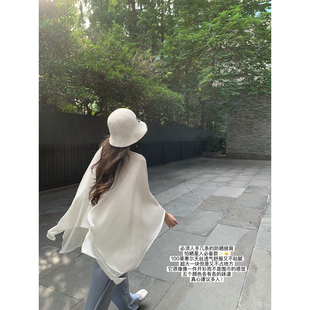 superniniyy 贵妇防晒披肩 100%莱赛尔凉爽防晒披肩可当开衫两用