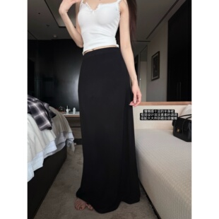 superniniyy 黑糖燕麦奶&极其显瘦淡人感松弛慵懒极简半身裙长裙