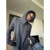 superniniyy 奶芙芙自发热面料羊羔毛双面德绒亲肤温暖连帽卫衣女