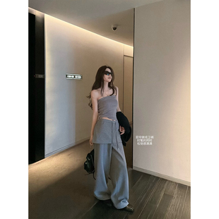 superniniyy 时髦卫裤&松弛又时髦的宽松屁帘裤小裙摆卫裤长裤女