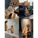 唯美卷卷毛麂皮两面穿环保皮草皮毛一体宽松毛毛外套女 黄油兔兔