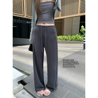 '兰精空气层瑜伽裤'lu系soft莫代尔双重砂洗窄版显瘦直筒裤长裤女