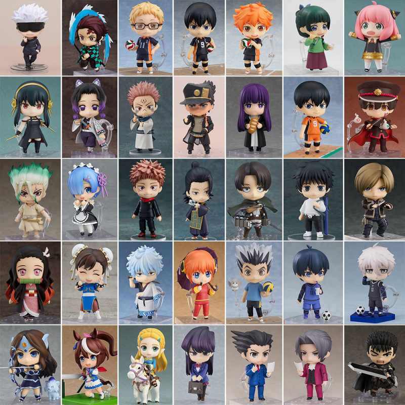 可动换脸公仔版粘土人文豪野犬 咒术回战 鬼灭之刃盒装 手办摆件