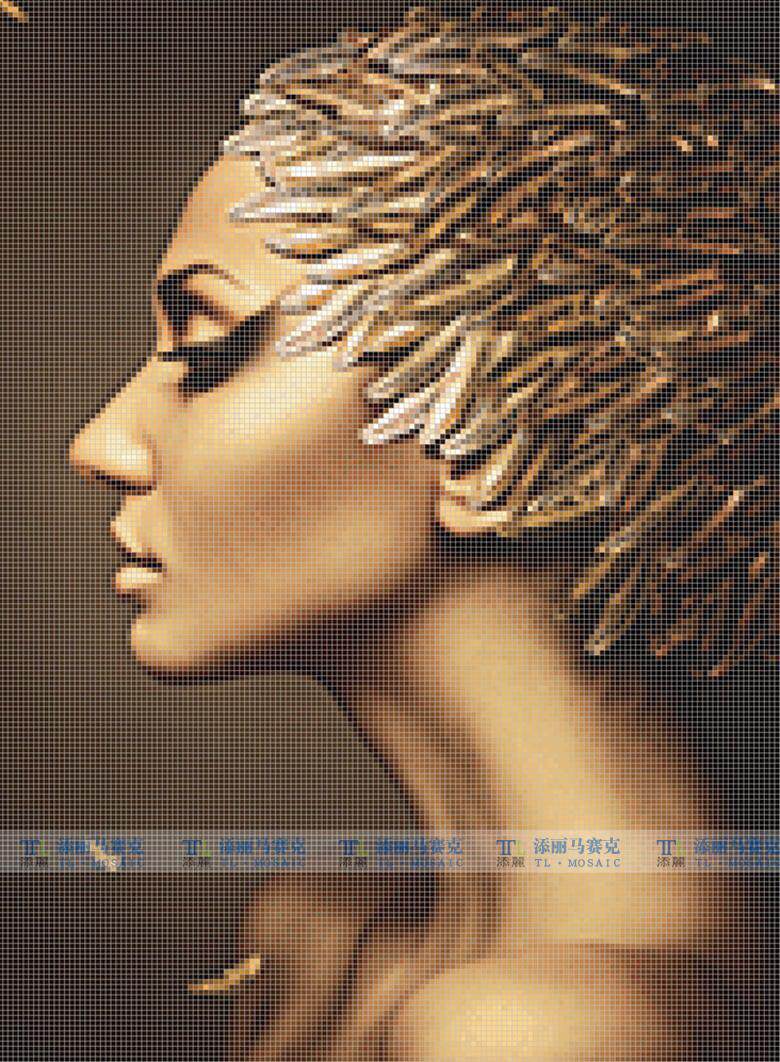添丽 写真 人物 头像 马赛克拼图 背景墙 浴室 玄关 0.8颗粒 一