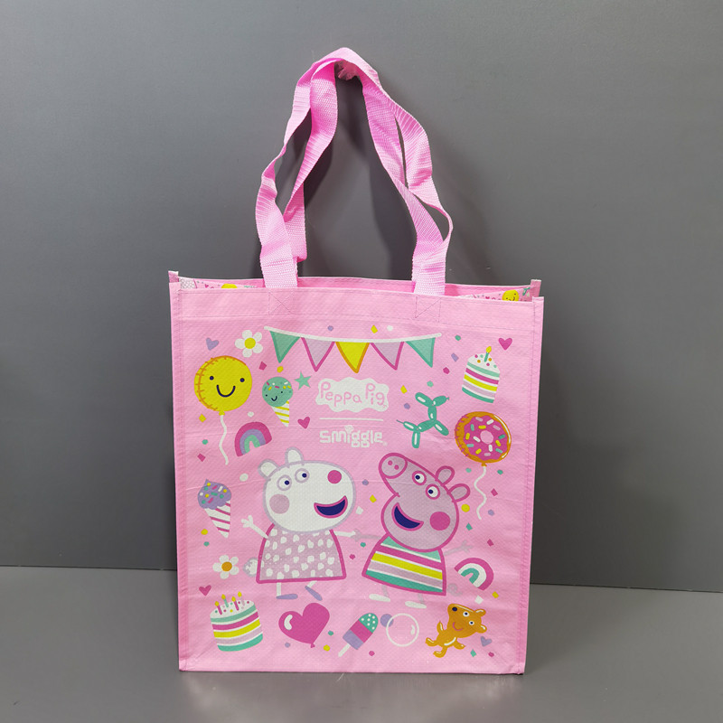 外贸原单卡通大容量编织袋防水环保超市购物袋手提袋单肩包收纳包