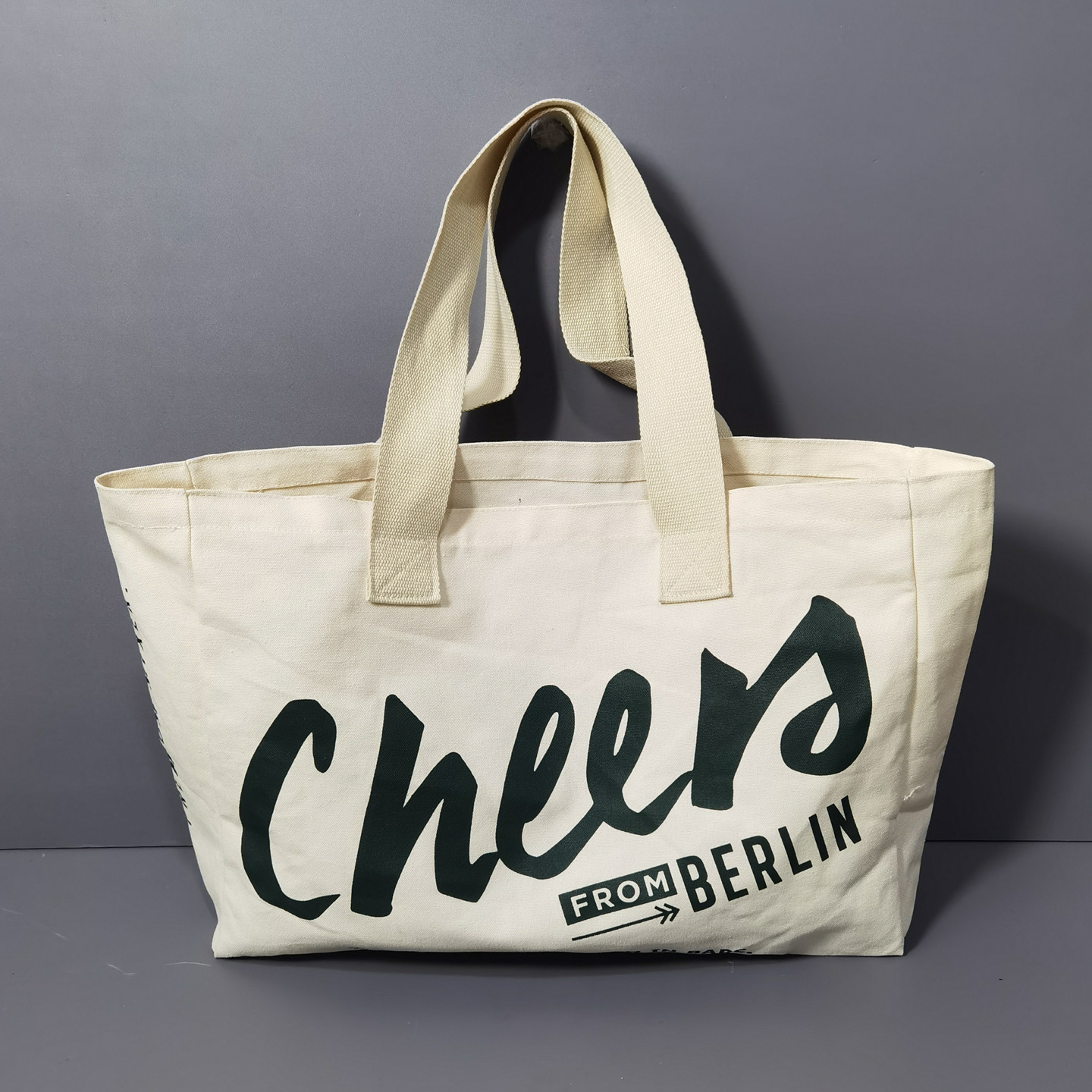 外贸原单小清新字母超大号帆布包环保购物袋手提单肩包休闲托特包