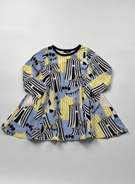 日断码好货女童春款纯棉毛圈时尚长袖连衣裙 80-140 E2