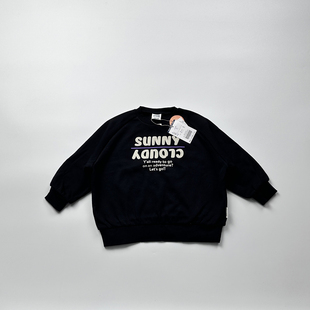 新款日单BREE儿童可爱印花拉绒男童女童长袖卫衣上衣