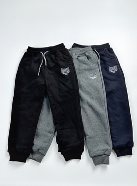 7047冬款中大童儿童棉羊绒双层加绒卫裤冬季保暖裤120-160 N1