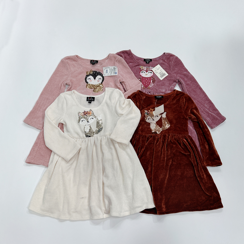 长袖连衣裙刺绣亮片礼服裙