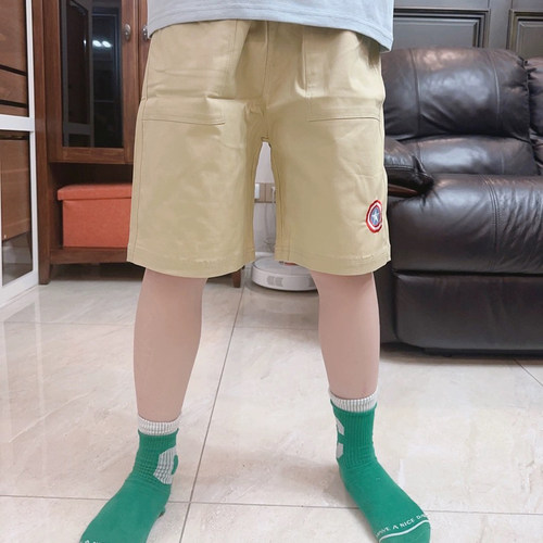 断码清中大童夏款纯棉梭织儿童130-175刺绣印花弹力短裤五分裤G1