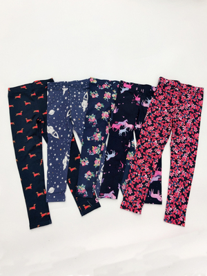 英国单JOU 纯棉女童春秋打底裤时尚长裤4T-12T Q1