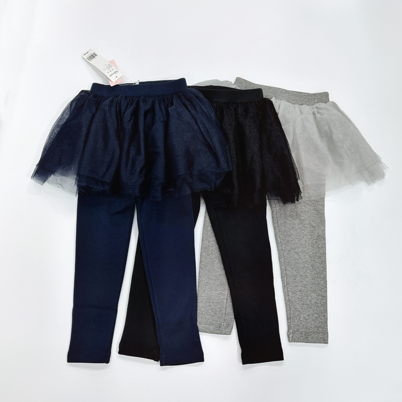 专柜新款强货秋冬款女童一体绒品质中大童打底裤裙裤110-160 N6