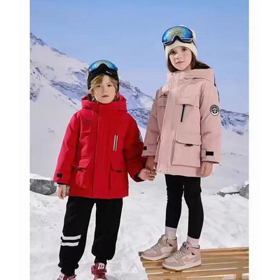 专柜迪家女童厚款白鸭绒冲锋衣羽绒服工装防风冬款超值