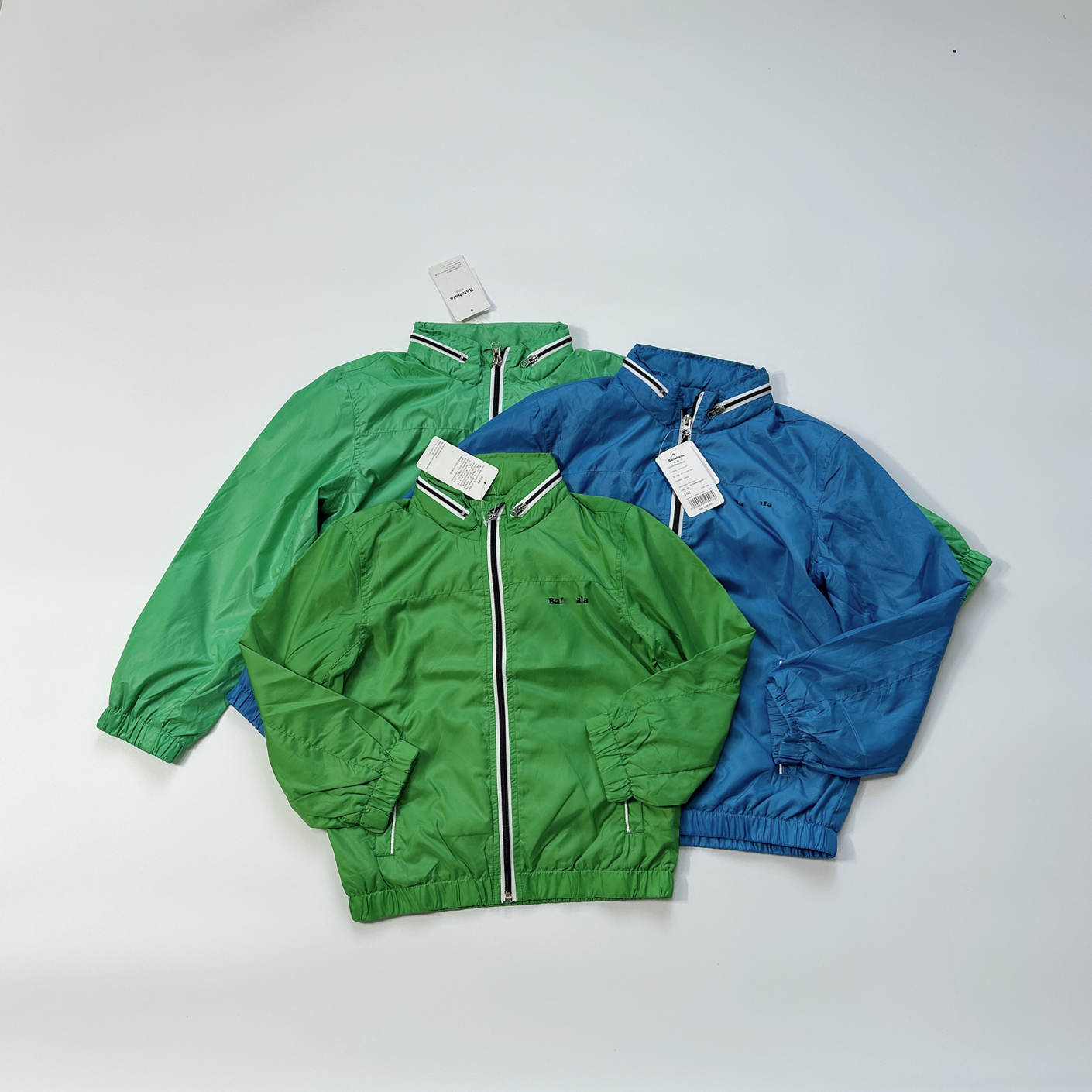 中大童双层拉链开衫外套冲锋衣