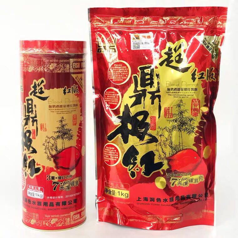 上海润色鼎极红血鹦鹉鱼饲料增红
