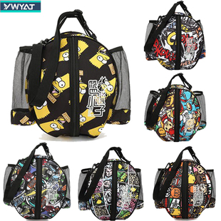 新款单肩篮球包卡通动漫热销训练运动背包篮球袋儿童足球包排球包