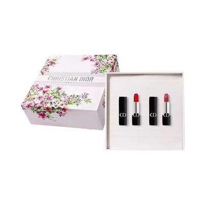 丝绒999烈艳蓝金双支唇膏口红彩妆套装720口红